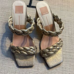 Dolce vita gold block sandal